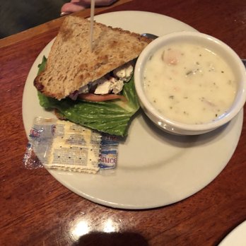 The Falls Landing - 1/2 Chicken Salad sandwich w cup of Clam Chowder - Seafood Near Me - Brevard, North Carolina The Falls Landing - 1/2 Chicken Salad sandwich w cup of Clam Chowder - Seafood Near Me - Brevard, North Carolina