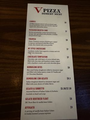 Menu photo 2 V Pizza + Tap Garden Jacksonville, FL