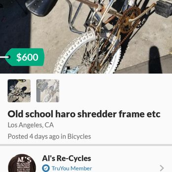 Als Re-Cycles - This is Al overcharging his customers 600$ . Shortly after , Al suspiciously reduced the price of his bike to $1.  Really Al ?? - Bike Repair/Maintenance Near Me - Reseda, California
