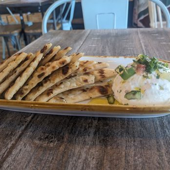 Kid Cashew - Tzatziki with pita - Tapas/Small Plates Near Me - Sandy Springs, Georgia Kid Cashew - Tzatziki with pita - Tapas/Small Plates Near Me - Sandy Springs, Georgia