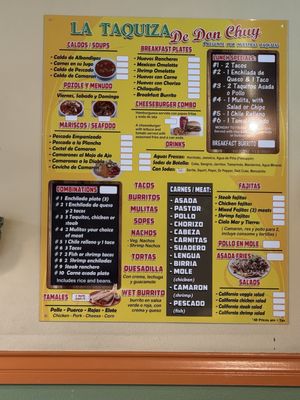 Menu photo 1 La Taquiza Restaurant South Gate, CA