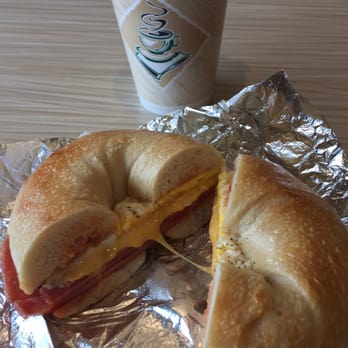 Alfa Bagels - Taylor ham, egg, and cheese, on a bagel with large coffee! Excellent! - Bagels Near Me - Randolph, New Jersey