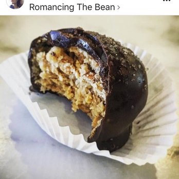 Romancing the Bean Cafe - Vegan Chocolate Peanut Butter Truffle - soooo yummy (and I'm not vegan)! - Coffee & Tea Near Me - Burbank, California Romancing the Bean Cafe - Vegan Chocolate Peanut Butter Truffle - soooo yummy (and I'm not vegan)! - Coffee & Tea Near Me - Burbank, California