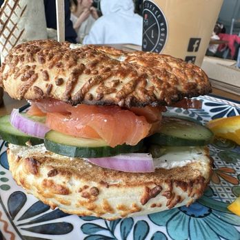Latte Love Coffee - Lox Smoked Salmon on an Asiago bagel - Coffee & Tea Near Me - Warwick, Rhode Island Latte Love Coffee - Lox Smoked Salmon on an Asiago bagel - Coffee & Tea Near Me - Warwick, Rhode Island