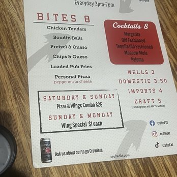 Elite Event: Crafted Bar & Taps - Happy hour menu - Yelp Events Near Me - Katy, Texas