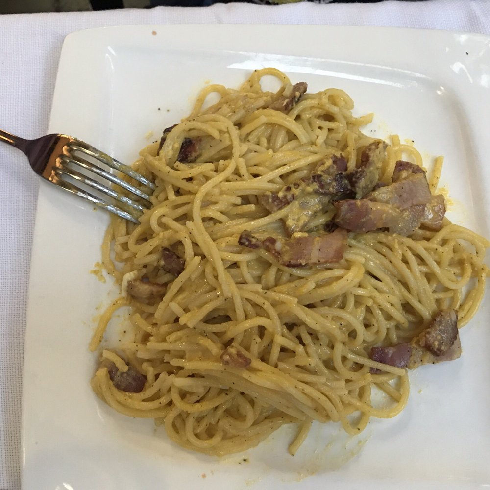 Da Michele - Spaghetti Carbonara. Coulant Uden a bit more flavour/bacon. - Italian Near Me - Rome, RM