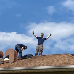 Duffy Electric - On the job! Roof attic fan installation.