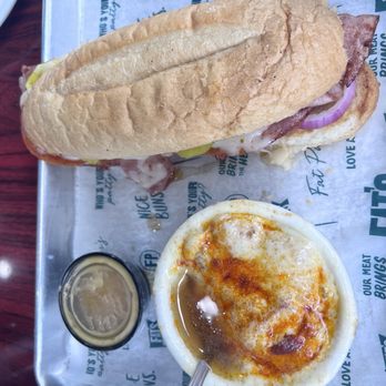 Fat Patty's Morehead - Fat Italian (no lettuce) with Italian dressing on the side, and an upgrade to French Onion soup. - Burgers Near Me - Morehead, Kentucky Fat Patty's Morehead - Fat Italian (no lettuce) with Italian dressing on the side, and an upgrade to French Onion soup. - Burgers Near Me - Morehead, Kentucky