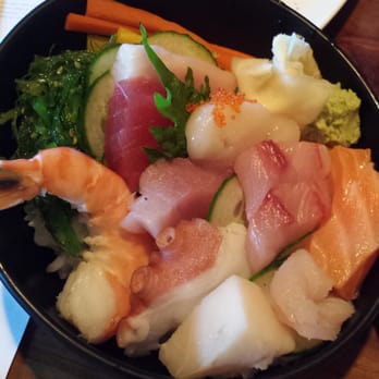 Tsunami Panhandle - Chirashi & really soggy Sweet Potato Fries in the background - Sushi Bars Near Me - San Francisco, California Tsunami Panhandle - Chirashi & really soggy Sweet Potato Fries in the background - Sushi Bars Near Me - San Francisco, California