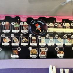Tocumbo Mexican Ice Cream - Menu