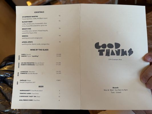 Menu photo 4 Good Thanks Brooklyn, NY