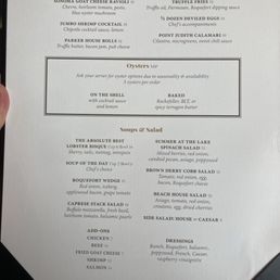 Menu as of April 9, 2025 Menu as of April 9, 2025