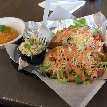 Marianas Grinds - teriyaki tacos w/ island mac and fiesta rice - Hawaiian Near Me - Jacksonville, Florida Marianas Grinds - teriyaki tacos w/ island mac and fiesta rice - Hawaiian Near Me - Jacksonville, Florida
