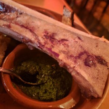 Bar Isabel - Shank bone marrow with chimichurri and salt - Spanish Near Me - Toronto, Ontario Bar Isabel - Shank bone marrow with chimichurri and salt - Spanish Near Me - Toronto, Ontario
