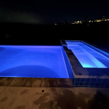 Teserra - pool at night - Landscaping Near Me - Orange, California Teserra - pool at night - Landscaping Near Me - Orange, California