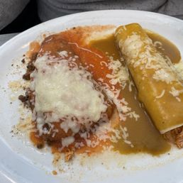 two enchillas on a plate two enchillas on a plate