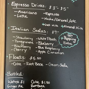 Scoop on Davis - Drink Menu - Ice Cream & Frozen Yogurt Near Me - Culpeper, Virginia