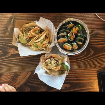 Coreanos Allston - Tacos and spicy tuna kimbab - Korean Near Me - Allston, Massachusetts