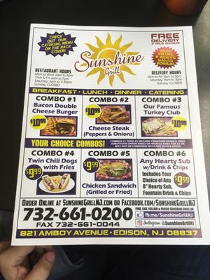Menu photo 2 Sunshine Grill Edison, NJ Menu photo 2 Sunshine Grill Edison, NJ