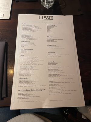 Menu photo 5 BLVD Kitchen & Bar Minnetonka, MN