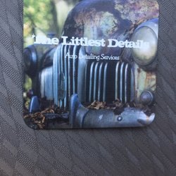 Their business card, and my newly cleaned seat!