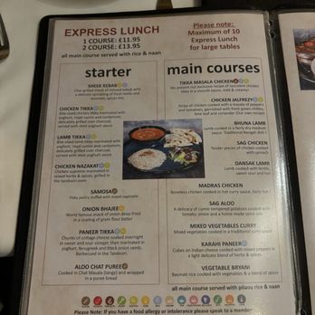 The India - Monument - Express Lunch menu - Indian Near Me - London, XGL