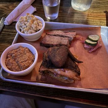 Home Team BBQ - Columbia - Brisket and Chicken with Hash and Mac n Cheese on the Side - Barbeque Near Me - Columbia, South Carolina