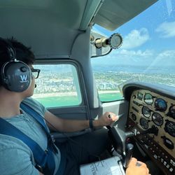 Wayman College of Aeronautics - flight above miami beach
