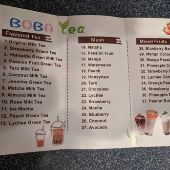 BobaTea - Menu - Bubble Tea Near Me - Cincinnati, Ohio