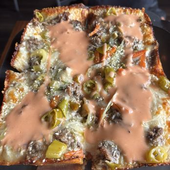 Blue Pan Pizza - Pizza of the month- Philly cheesesteak - Pizza Near Me - Denver, Colorado Blue Pan Pizza - Pizza of the month- Philly cheesesteak - Pizza Near Me - Denver, Colorado