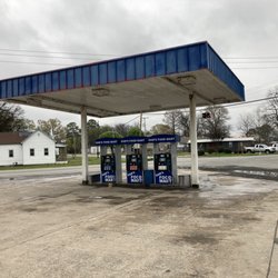 J & R Grocery - Canopy over gasoline pumps