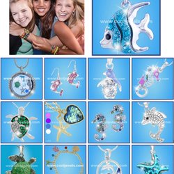 Cool Jewels - Our showroom customers love browsing through endless styles of rhinestone jewelry, including these sea life motifs