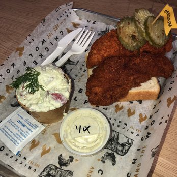 Chicken and the Wolf - The medium heat chicken tenders. They come with 3 tenders. - Chicken Wings Near Me - Tulsa, Oklahoma