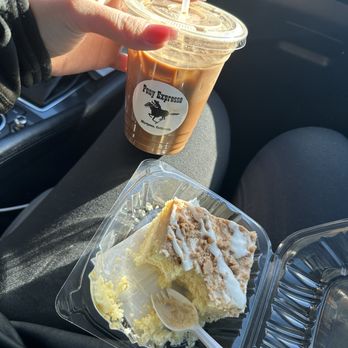 Pony Expresso - Cinnamon Toast Crunch Cake & Mocha Latte - Coffee & Tea Near Me - Mariposa, California Pony Expresso - Cinnamon Toast Crunch Cake & Mocha Latte - Coffee & Tea Near Me - Mariposa, California