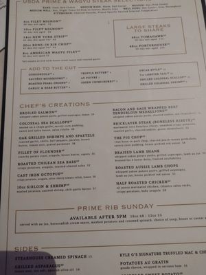 Menu photo 3 Oak & Ember Steakhouse Stuart, FL Menu photo 3 Oak & Ember Steakhouse Stuart, FL