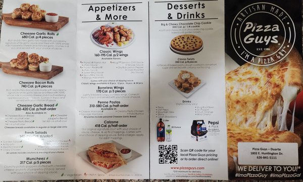 Menu photo 2 Pizza Guys Duarte, CA