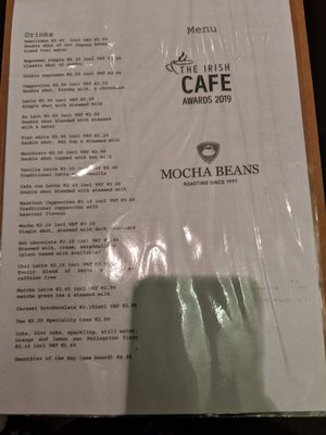 Menu photo 1 Mocha Beans Galway, G