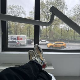 View from the chair, lights off for comfort when they step out and great vibes!