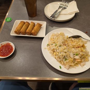 Cafe New Honolulu - Pineapple seafood fried rice and egg rolls - Bakeries Near Me - San Francisco, California