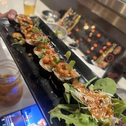 Sushi with baby lobster