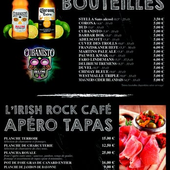 Irish Rock Cafe - Carte 2014 - Pubs Near Me - Auch, 32