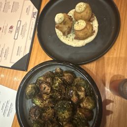 Crispy ume brussel sprouts and sweet corn croquette Crispy ume brussel sprouts and sweet corn croquette