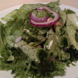 Salad. Good except for the dressing...too much vinegar