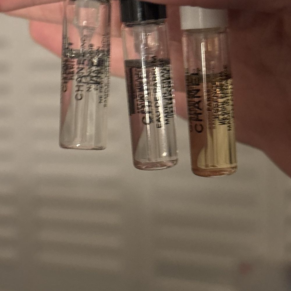 All three small bottle not filled all the way All three small bottle not filled all the way