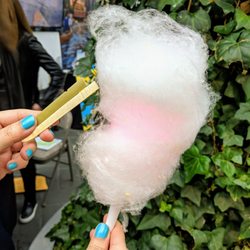 Spin-Spun All Natural Confections - Spin-Spun: Champagne Cotton Candy with mini tongs