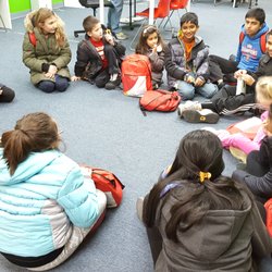 Eye Level - Students got a chance to interact with each other for the last 10 minutes of class to go over holiday plans and New Year's Resolutions.
