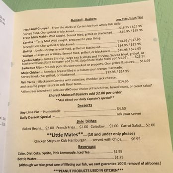 Tide Tables - Menu - Seafood Near Me - Cortez, Florida Tide Tables - Menu - Seafood Near Me - Cortez, Florida