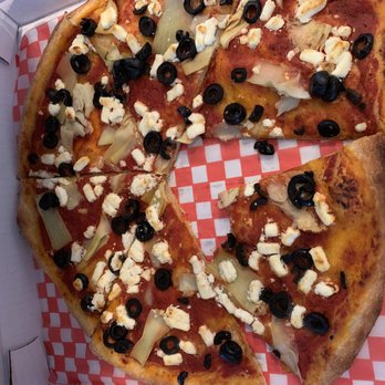 Lina's Italian Market - Goat cheese, olive, artichoke pizza - Delis Near Me - Calgary, Alberta Lina's Italian Market - Goat cheese, olive, artichoke pizza - Delis Near Me - Calgary, Alberta