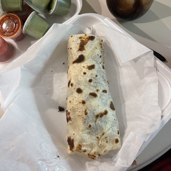 Betos - a burrito and a side of condiments - Mexican Near Me - Springville, Utah