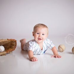 Lorrie Ann Photography - Milestone session. Included with the Baby Steps Program. Taken in studio - Goshen, IN.